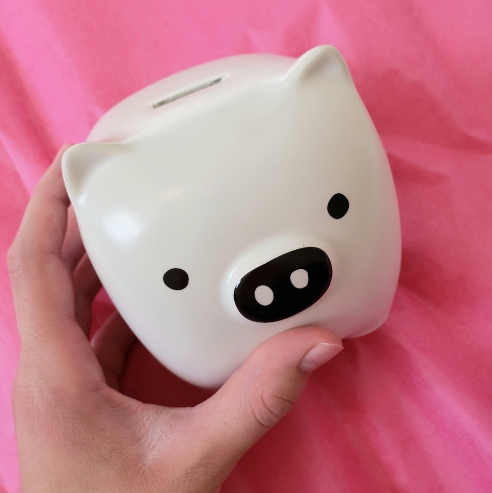 White Pig Piggy Bank